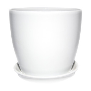 Керамічний горщик для квітів Shynkar Сонет, 1 л, білий Керамічний горщик для квітів Shynkar Сонет, 1 л, білий