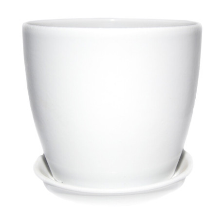 Керамічний горщик для квітів Shynkar Сонет, 1 л, білий