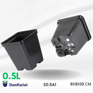 Горшок квадратный 0.5 л, P9 (9х9х9.6см) Donkwiat