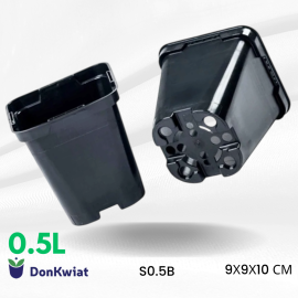 Горшок квадратный 0.5 л, (9х9х9.6см) Donkwiat S0.5B