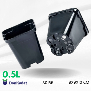Горшок квадратный 0.5 л, (9х9х9.6см) Donkwiat S0.5B