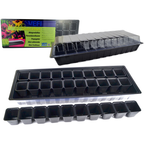 Мини-тепличка для рассады Vefi 60x22 см