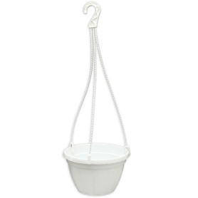 Подвесной горшок для цветов 2.5 л белый (Украина)