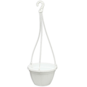Подвесной горшок для цветов 2.5 л белый (Украина)