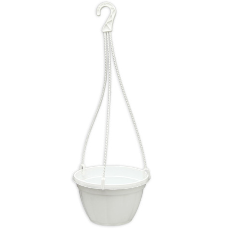 Подвесной горшок для цветов 2.5 л белый (Украина)