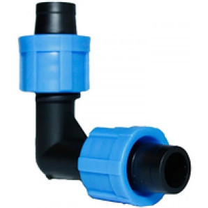 Коліно затискне для крапельної стрічки Коліно затискне для крапельної стрічки