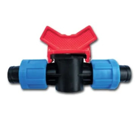 Кран прохідний для крапельної стрічки 16 мм