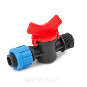 Стартовий кран різьба зовнішня 1/2 "на крапельну стрічку Стартовий кран різьба зовнішня 1/2 "на крапельну стрічку