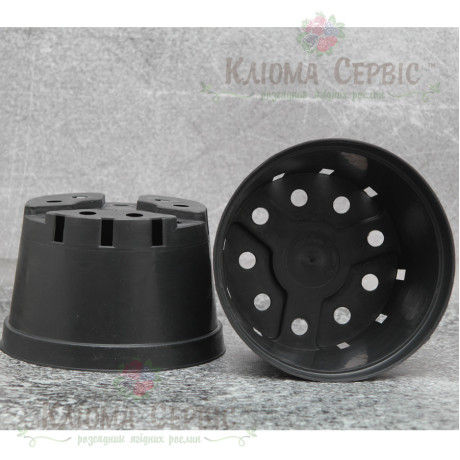 Горщики-миски для хризантеми (чорний), 3 л KLODA
