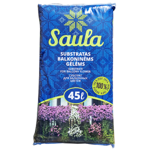 Субстрат для квітів розкислений SAULA 5.5-6.5 Ph, 45 л (Rekyva)