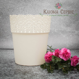 Горшок Lamela Белла 170 круглый кремовый
