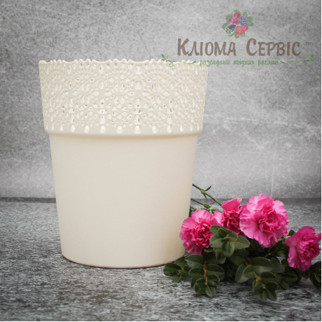 Горшок Lamela Белла 170 круглый кремовый