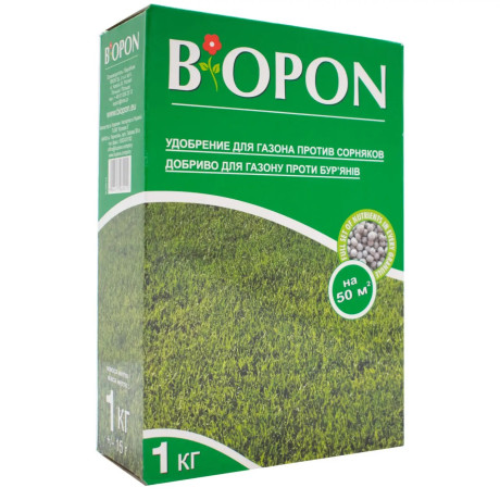 Добриво мінеральне для газону проти бур'янів Biopon, 1 кг