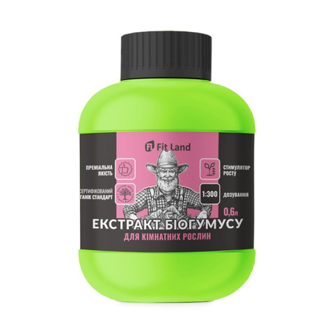 Екстракт біогумусу для кімнатних рослин Fit Land, 0.6 л