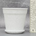 Вазон "Глорія" з підставкою 11*10,2 см. Алеана, білий флок