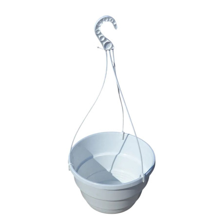 Подвесной горшок для цветов 3.7 л, белый  (Украина)