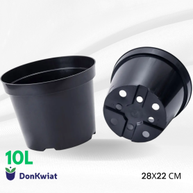 Горшок 10 л круглый 28×22 см DonKwiat черный Горшок 10 л круглый 28×22 см DonKwiat черный
