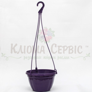 Підвісні горщики для квітів з гачком 2.5 л, фіолетові Підвісні горщики для квітів з гачком 2.5 л, фіолетові