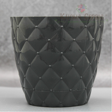Горшок для цветов Elit Ромбик 0.75 л, антрацит