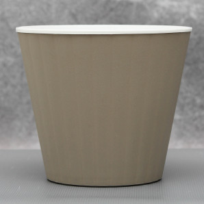 Вазон "Ібіс" подвійний 13,0*11,2 см. Алеана, какао/білий Вазон "Ібіс" подвійний 13,0*11,2 см. Алеана, какао/білий