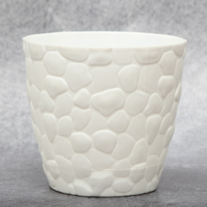 Горщик для квітів Elit Камені 0.75 л, білий
