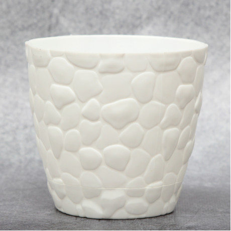 Горщик для квітів Elit Камені 0.75 л, білий