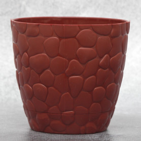Горшок для цветов Elit Камни 0.75 л, бордовый