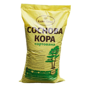 Сосновая кора мелкая, 10-30 мм, мешок 40 л Сосновая кора мелкая, 10-30 мм, мешок 40 л