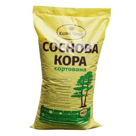 Соснова кора дрібна, 10-30 мм, мішок 40 л