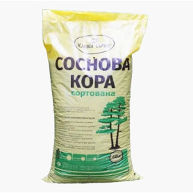 Сосновая кора мульча, 0-10 мм, мешок 40 л Сосновая кора мульча, 0-10 мм, мешок 40 л