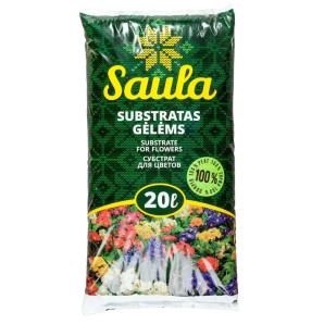 Торфяний субстрат для квітів Saula Remix 4 ph 5.5 - 6.5, 20 л
