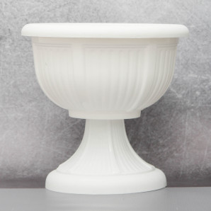 Вазон "Леон" з підставкою Алеана 21 см., білий Вазон "Леон" з підставкою Алеана 21 см., білий