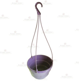 Подвесной горшок с крючком LotPlast 3.7 л d23 фиолетовый