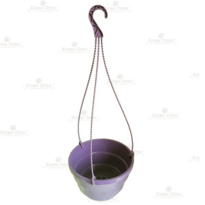 Подвесной горшок с крючком LotPlast 3.7 л d23 фиолетовый