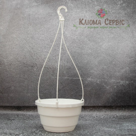 Подвесной горшок с крючком LotPlast 3.7 л d23 белый