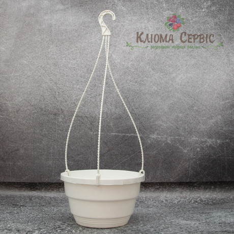 Подвесной горшок с крючком LotPlast 3.7 л d23 белый