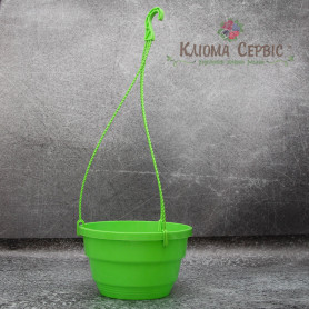 Подвесной горшок с крючком LotPlast 3.7 л d23 салатовый Подвесной горшок с крючком LotPlast 3.7 л d23 салатовый