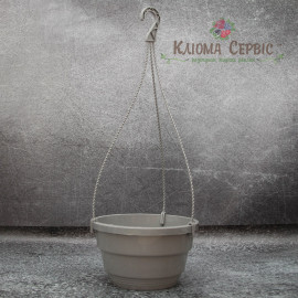 Подвесной горшок с крючком LotPlast 3.7 л d23 металлик