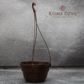 Подвесной горшок с крючком LotPlast 3.7 л d23 венге