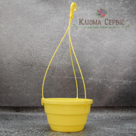 Подвесной горшок с крючком LotPlast 3.7 л d23 желтый