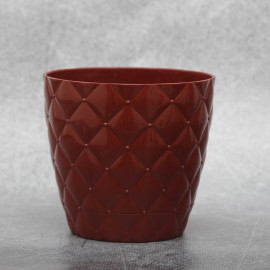 Горшок для цветов Elit Ромбик 0.75 л, бордовый