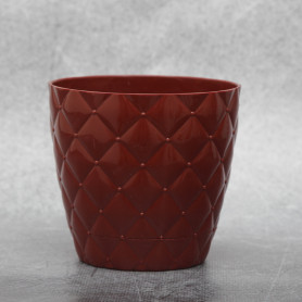 Горшок для цветов Elit Ромбик 0.75 л, бордовый