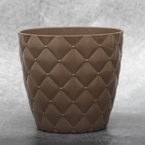 Горщик для квітів Elit Ромбік 0.75 л, капучіно