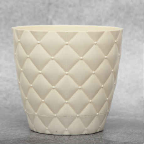 Горщик для квітів Elit Ромбік 1.6 л, кремовий