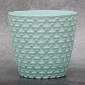 Горщик для квітів Elit Ротанг 0.75 л, бірюзовий