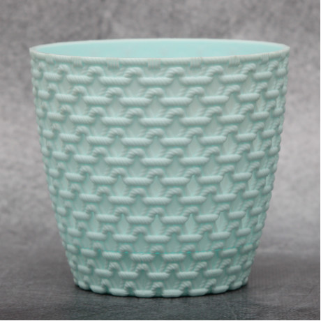 Горщик для квітів Elit Ротанг 0.75 л, бірюзовий