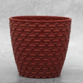 Горшок для цветов Elit Ротанг 0.75 л, бордовый