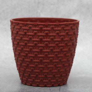 Горшок для цветов Elit Ротанг 0.75 л, бордовый