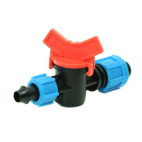 Мінікран з резинкоюта піджимом для крапельної стрічки Мінікран з резинкоюта піджимом для крапельної стрічки