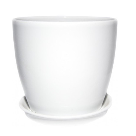 Керамічний горщик для квітів Shynkar Сонет, 0.5 л, білий